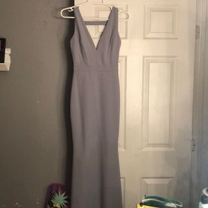 Gray dress braidmaid/prom